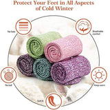 5-Pair: Women's Winter Socks Gift Box Free Size Thick Wool Soft Warm Casual Socks