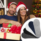 5-Pairs: Breathable No Show Boat Socks Non-Slip