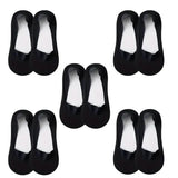 5-Pairs: Low Cut No Show Socks for Women - Invisible, Non Slip, Breathable, Moisture Wicking