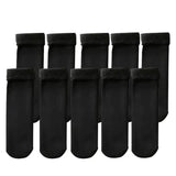5-Pairs: Ultra-Soft Plush Lined Thermal Socks - Comfy Mid Tube Socks