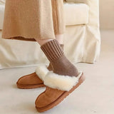 5-Pairs: Women's Stockings & Hosiery Simple Solid Thickened Socks