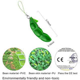 5-Piece: Edamame Keychain Squeeze Toy