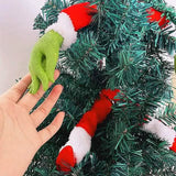 5-Piece Set: Grinch Christmas Tree Decorations, Elf Head, Christmas Tree Arms and Legs