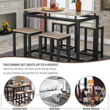 5-Piece Set: Kitchen Table and Chairs Set