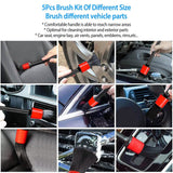 5-Pieces: Car Detailing Brush Set