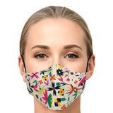 5-Pieces: Fashion Cotton Face Mask Floral Print Half Face Mouth Muffle Masks Health