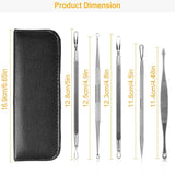 5-Pieces Set: BlackHead Remover Kit Pimple Comedone Extractor Tool Set