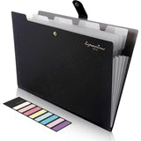 5 Pocket Folder with Labels, Letter Size Expanding File Folder Organizer