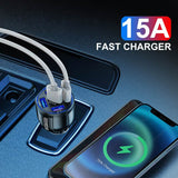5 Port USB Fast Car Charger with LED Display