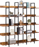 5-Tier Bookcase Tall Bookshelf, Storage Shelf with Metal Frame