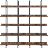 5-Tier Bookcase Tall Bookshelf, Storage Shelf with Metal Frame