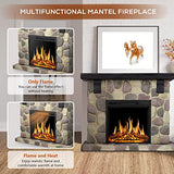 50 Inch Electric Fireplace Stone Mantel Package Y4926