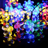 50 LED Fairy Flower Blossom Solar String Lights