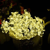 50 LED Fairy Flower Blossom Solar String Lights