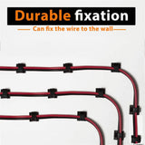 50-Pieces: Cable Clips, Adhesive Cable Organizer Cord Holder