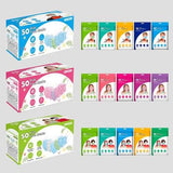 50-Pieces: Kids Disposable Face Masks