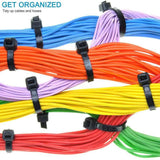 500-Piece: Black Nylon Cable Ties