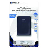 5000mAh 2 Port Black Power Bank