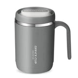 500ml Water Cup with Cover Sealing Silicone Ring Double-layer Leak-proof Drink Water Handle Stainless Coffee Insulated Cup