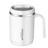 500ml Water Cup with Cover Sealing Silicone Ring Double-layer Leak-proof Drink Water Handle Stainless Coffee Insulated Cup