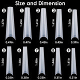 Brand 7DAY'S 500Pcs False Nail Tips C Curve Half Cover French Nails Extra Long Fake Finger Nails For Nail Art Salons Home DIY 10 Sizes