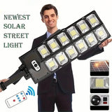 504-LED Ultra-Bright 6500K Solar Motion Sensor Street Light with Remote Control