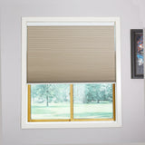 Raised Flag Day-Night Shade With Remote Control And Solar Panel-Full Blackout Motorized Shades For Home And Office-Cordless Organ Shade-Cordless Cellular Shade-Khaki