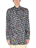Bottega Veneta Men Shirt With Allover Print