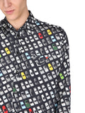 Bottega Veneta Men Shirt With Allover Print