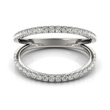14k White Gold Diamond Split Band Ring (1/4 cttw)