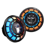 SPDZ1 Oculus 7” RGB LED Headlights with LED RGB Fog Light Kit – App Controlled Multi-Mode Halo