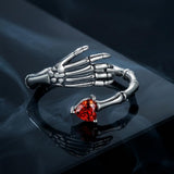 925 Sterling Silver Pavé Setting CZ Oxidized Ring