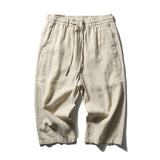 Casual Cool Breathable Cotton Linen Capri Pants