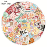 50pcs Delicious Snack Kawaii Stickers Roblox For Beautifying Table Notebook Piggy Bank Car Wallet Refrigerator Luggage Stickers Mobile Phone Laptop Marking Decoration DIY Toys