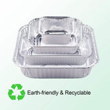 51-Packs: IMAGE 4 Size Aluminum Loaf Pans Disposable Premium Heavy-Duty Tin Foil