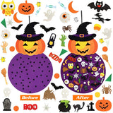 51-Pieces: Felt Pumpkin Witch Hanging Décor