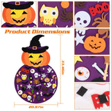 51-Pieces: Felt Pumpkin Witch Hanging Décor