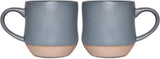 Bosmarlin Large Stoneware Speckled Coffee Mugs Set of 2, Big Tea Cup, 17 Oz, Dishwasher and Microwave Safe