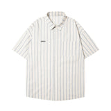 Men's Solid-Color Striped Short-Sleeve Top