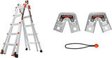 Little Giant Multi-Position Ladder, Velocity, M17, 9-15 Foot, Aluminum, Type 1A, 300 lbs Weight Rating & Work Platform, Aluminum, 375 lbs Weight Rating