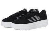 adidas Womens VL Court Bold Sneaker Black/White/Clear Pink 7.5