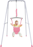 Baby Jumper with Stand, Toddler Swing Set forIndoor/Outdoor Play, Jumper for Baby 6-24 Months,Baby Jumpers and Bouncers with Adjustable Chain,Easy to Assemble & Store