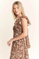 Jade By Jane Ruffle Sleeve Tiered Maxi Dress
