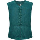 Retro Steampunk Vest Mens Lace-Up Waistcoat
