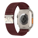 Fabric Bands Compatible with Apple Watch Ultra Band 49mm 46mm 45mm 44mm 42mm 38mm 40mm 41mm Men Women Nylon Sport Loop Strap for iWatch Series Ultra SE 10 9 8 7 6 5 4 3 2 1 (Red Wine 42mm(Series 3)/44mm/45mm/46mm/49mm)