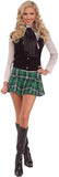 J.Templeton Women’s Plaid Schoolgirl Pleated Ruffle Skirt, Size M/L