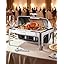 VEVOR Roll Top Chafing Dish Buffet Complete Set, 9Qt Stainless Steel Chafer with Full Size Pan, Rectangle Catering Warmer Server with Lid Water Pan Folding Stand Fuel Holder Meal Clip, Silver