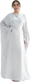 Dubai Bat Sleeve Dress Shiny Robe for Women Muslim 1pc Abaya Eid Prayer Clothes Soft Dubai Travel Party Dress Maxi Abaya