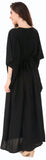 MyBatua Free Size Womens Kaftan Gold Embroidered Fancy Abaya Evening Gown Muslim Maxi Dress KF-003