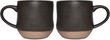 Bosmarlin Large Stoneware Speckled Coffee Mugs Set of 2, Big Tea Cup, 17 Oz, Dishwasher and Microwave Safe